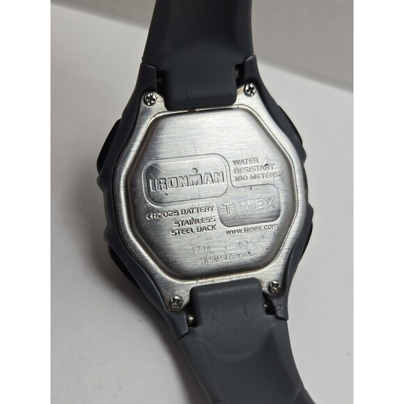Timex Ironman Classic 30 Womens 34mm Gray Green Digital Sports Watch New Battery